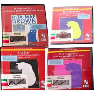 Rita Mae Brown Mrs Murphy Mystery Book Lot 12-13-14-15 Series Audio CD ExLibrary